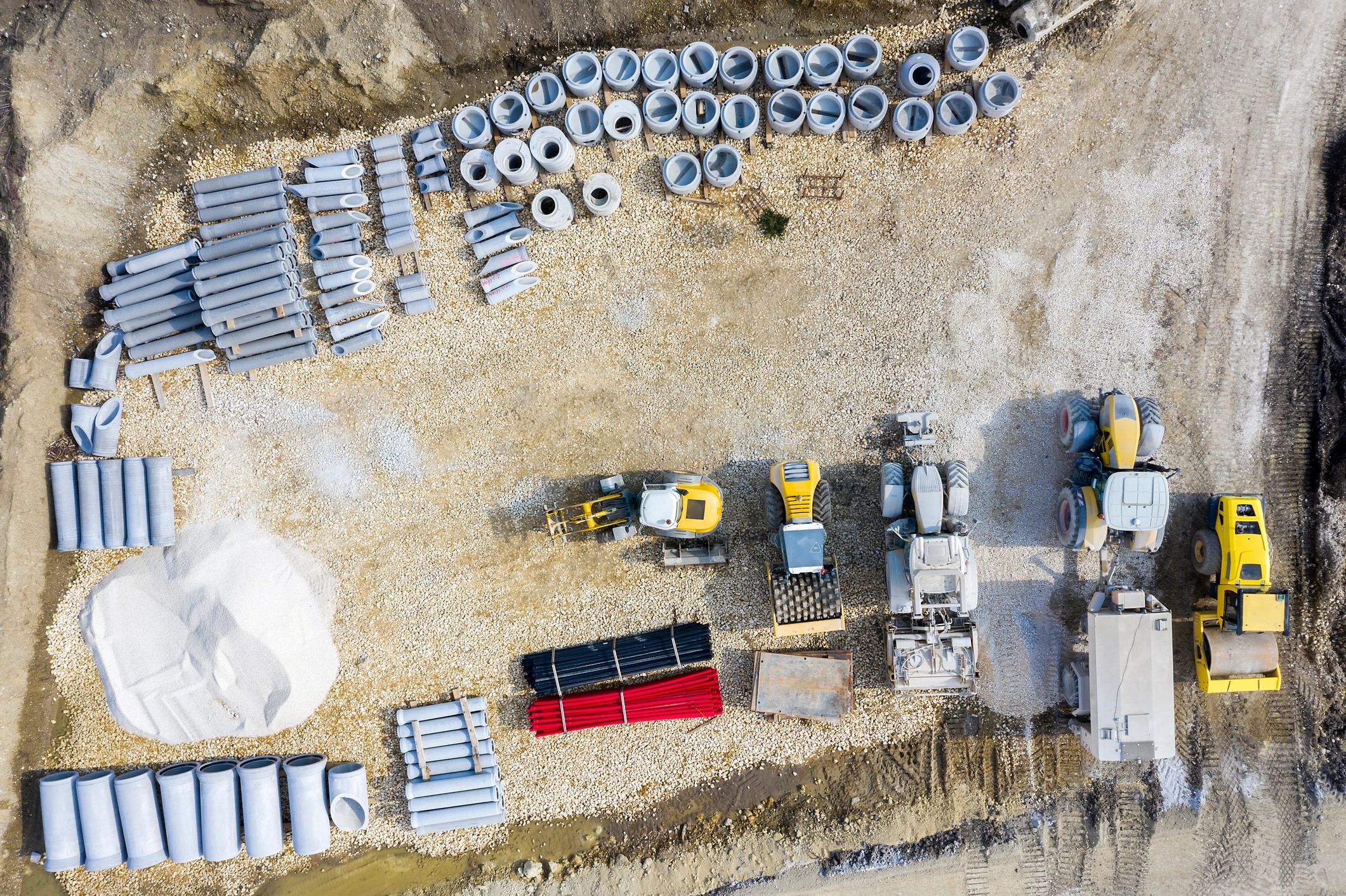 material delivery construction site