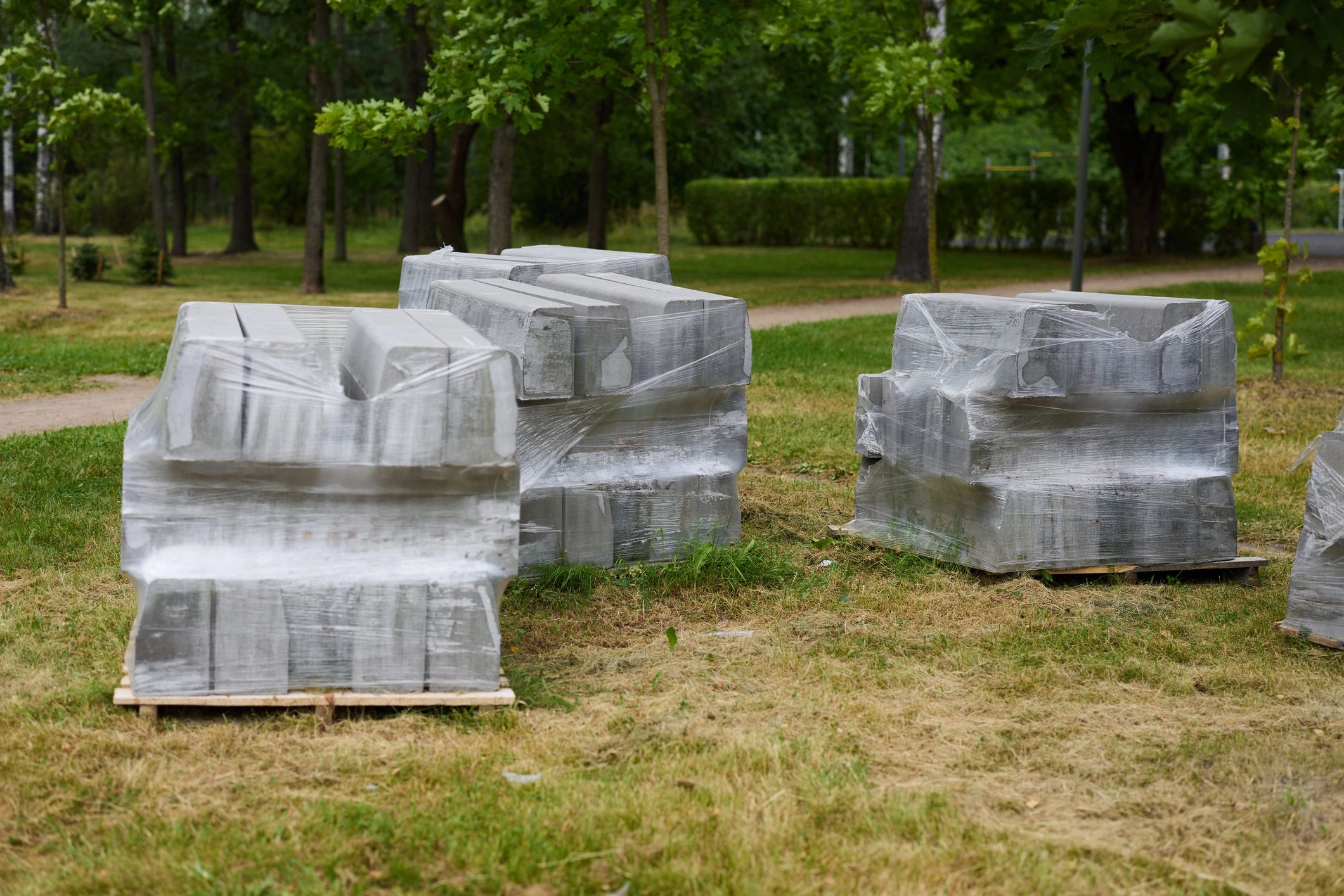 material delivery construction site
