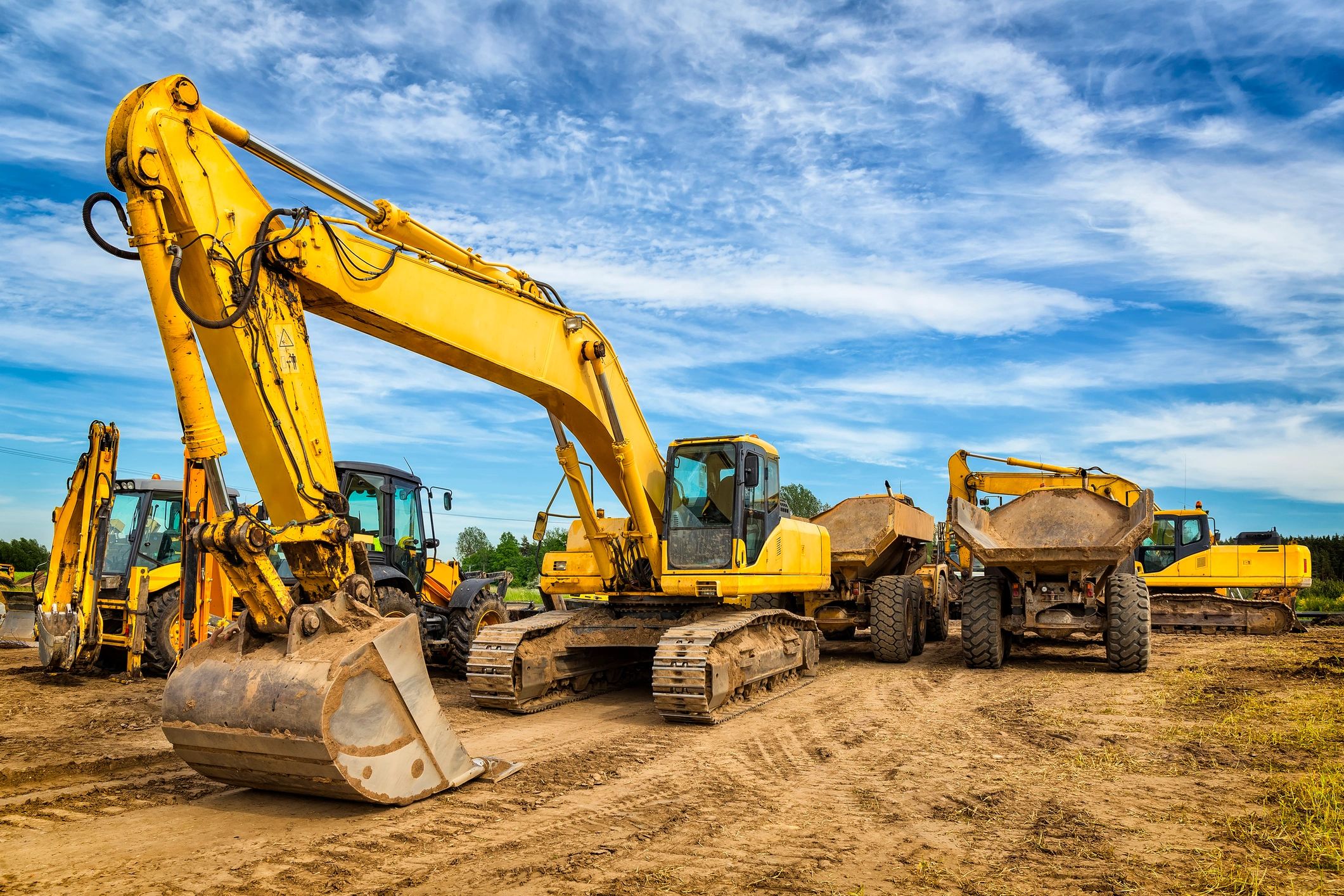 dump truck on construction site